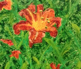 DAY LILY- I had a huge flower bed of orange lilies in MD and I still love them.