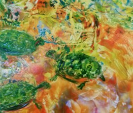 RUSH HOUR-The turtles look like they have hit a traffic jam so voila!! Rush hour!