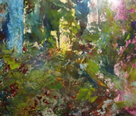 SPIRITS IN THE FOREST-This painting reminds me of when I was little and played in the woods.