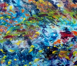 UNDERWATER WONDERLAND 1- The first of two that were painted as a dyptch