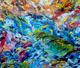 UNDERWATER WONDERLAND 2- The second of two that were painted as a dyptch